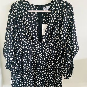 New, never worn Black and white polka dot dress
